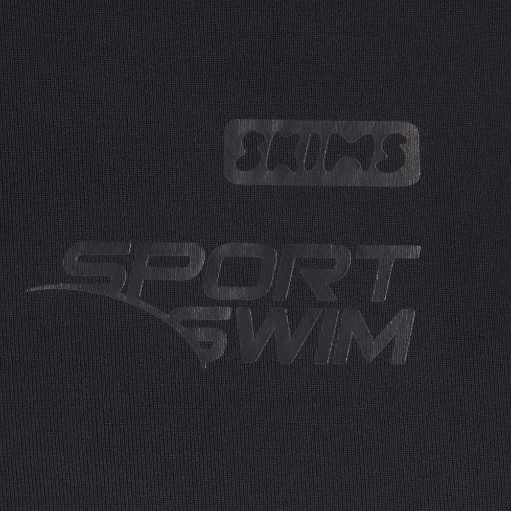 NWT SKIMS SPORT SWIM SCOOP NECK ONE PIECE ONYX BLACK M